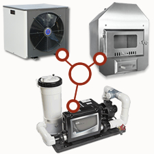 Hot tub hybrid heating