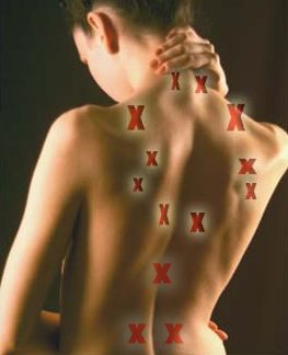 Hydrotherapy massage pressure points